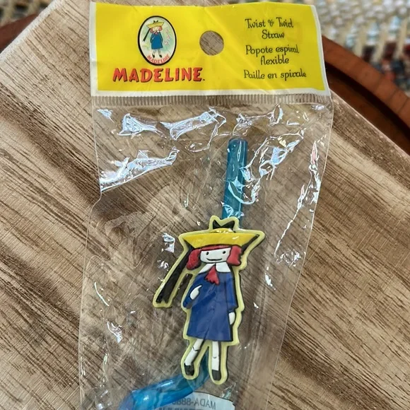 Madeline & Friends Twist & Twirl Straw 1999 New Sealed Rare HTF Blue Reusable - Picture 2 of 8